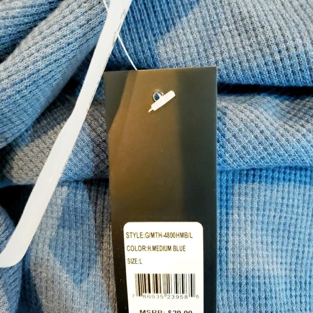 Long Sleeve Thermal Shirt Large Blue Galaxy by Harvic NEW - Picture 5 of 6